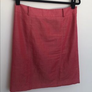 Loft pink linen skirt